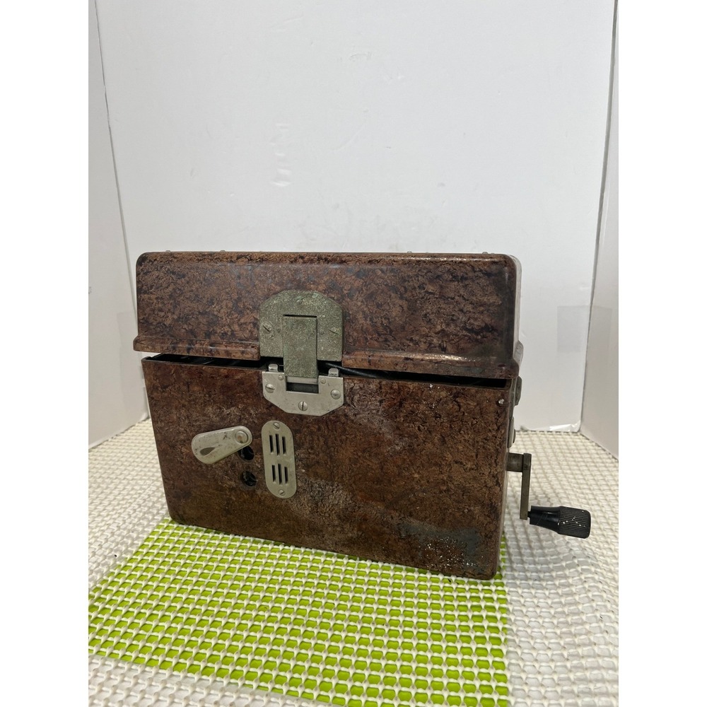 VTG German Military Field Telephone Hand Crank Memorabilia As IS PART ONLY